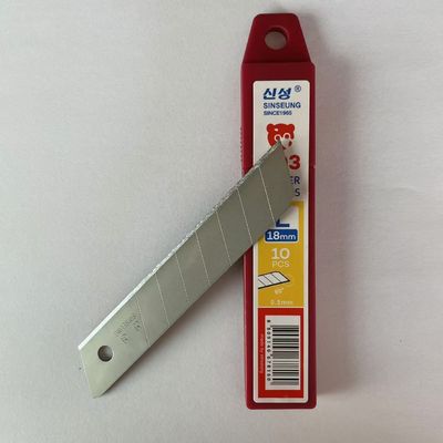 0.5mm Silver Cutter Blade 18mm Carbon Steel 60° góc 8 phân đoạn