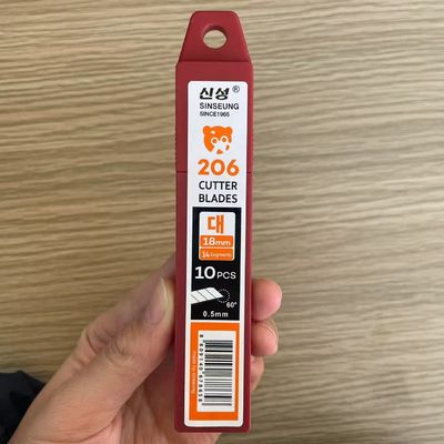 Lưỡi dao 18mm bền lâu 14 đoạn dày 0.5mm cấu trúc bền bỉ